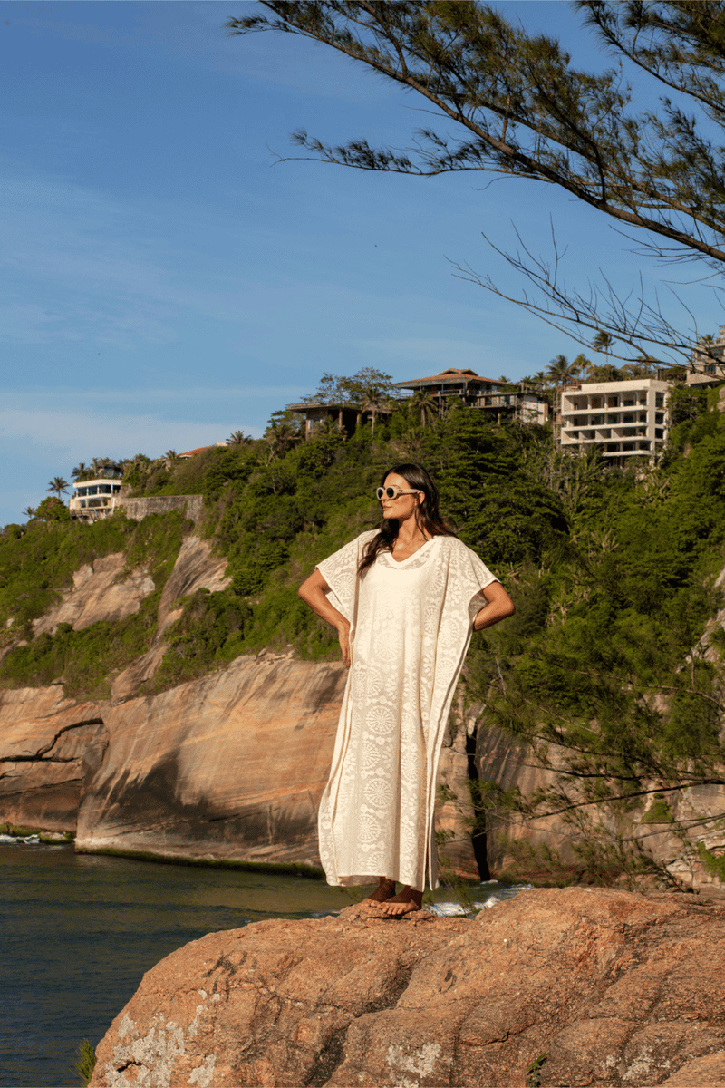 KAFTAN MALHA MANDALA AREIA 