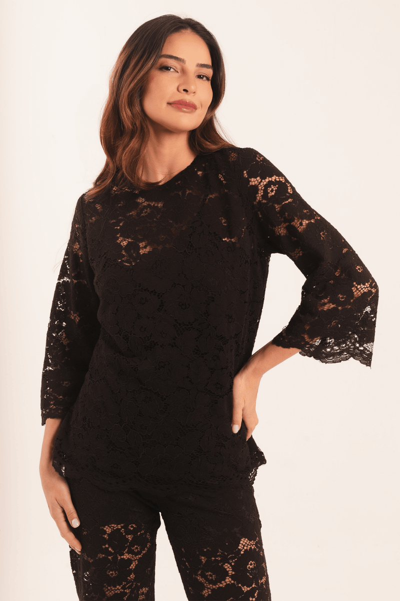BLUSA GUIPIR PRETA