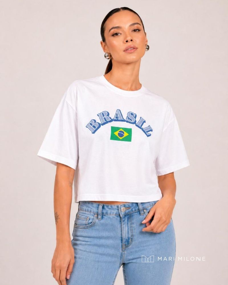 	BLUSA CROPPED BRASIL OW OFF WHITE 