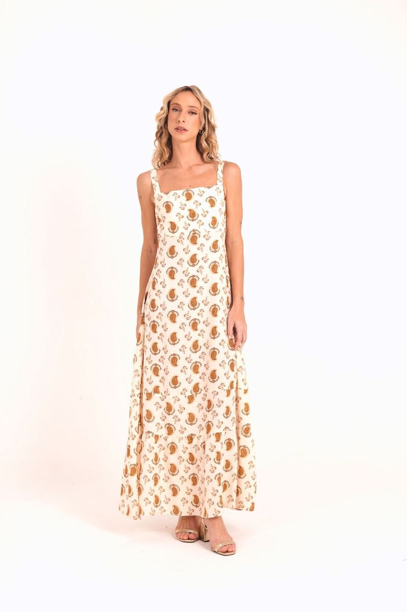 VESTIDO LINHO PAISLEY CAPADÓCIA 