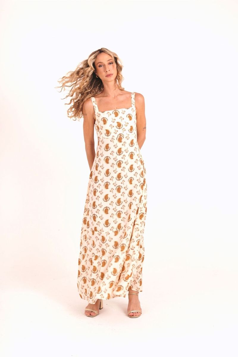 VESTIDO LINHO PAISLEY CAPADÓCIA 