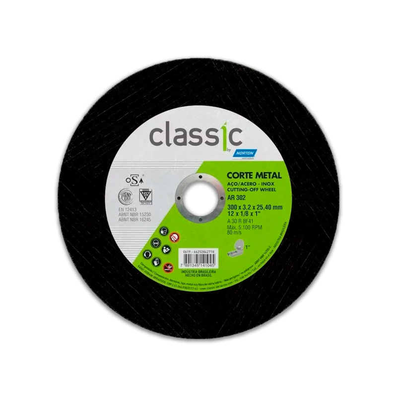 Disco De Corte Classic Ar 302 - 12 x 1/8 x 1 - Norton