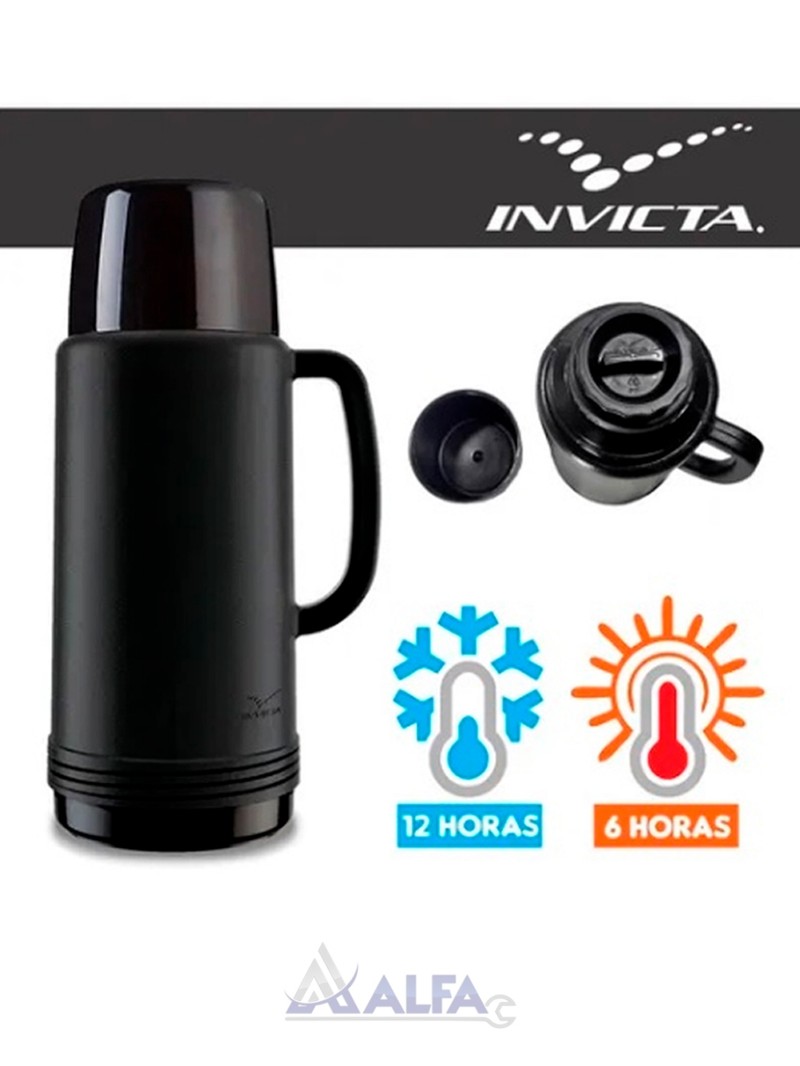 Garrafa Térmica Ideal 1L Preto Invicta