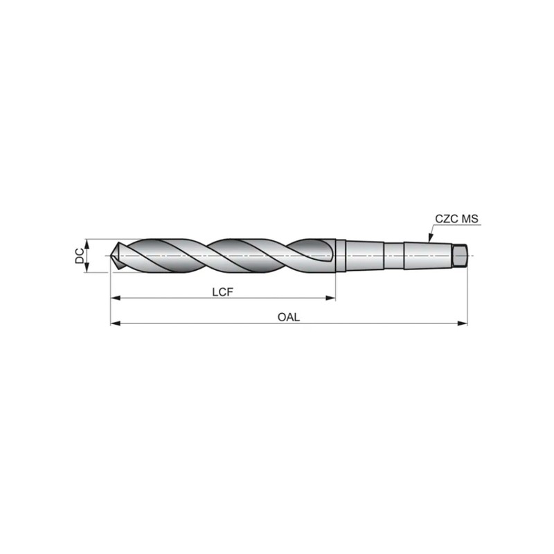 Broca Aço Rápido Cônica 26 mm Din 345 - Dormer