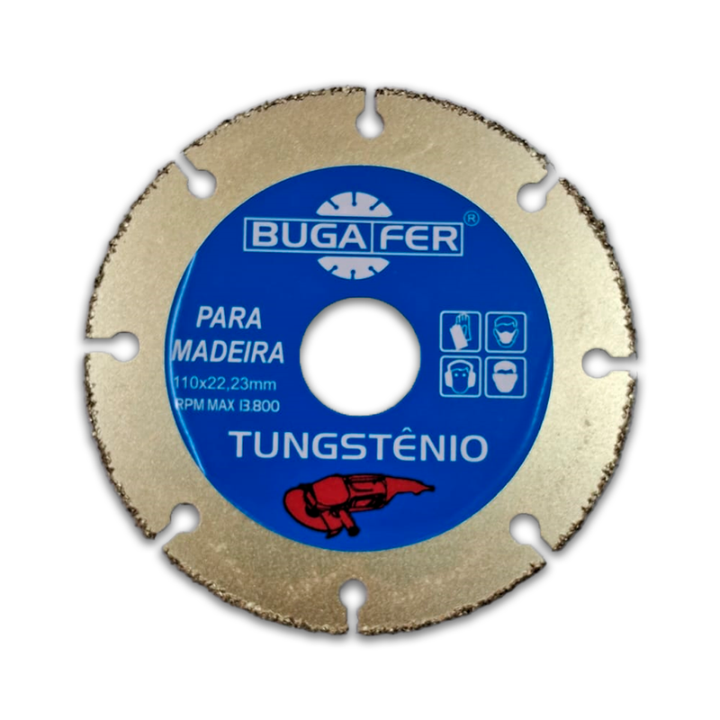 Disco De Corte Para Madeira Tungstênio 110 x 22,23 Bugafer