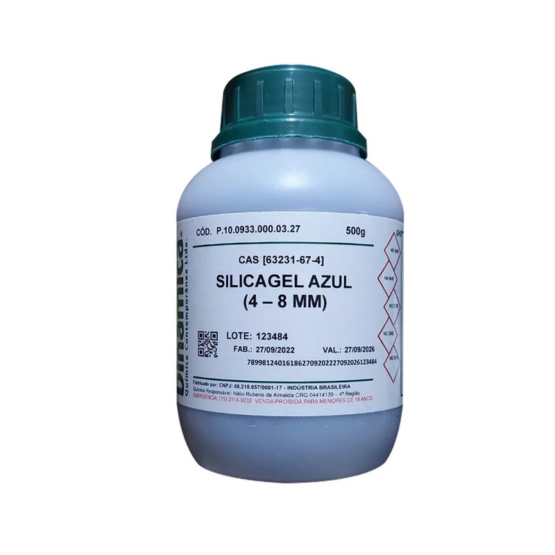 SILICAGEL AZUL (4 A 8MM) PA - DINÂMICA - 500G