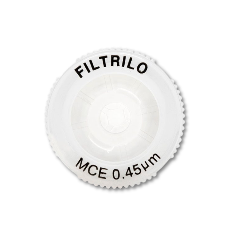 Filtro de seringa em MCE - Hidrofílico 0,45μm x 13mm - FILTRILO - EMB c/ 100 und