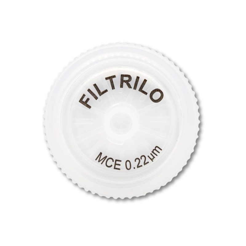 Filtro de seringa em MCE - Hidrofílico 0,22μm x 25mm - FILTRILO - EMB c/ 100 und