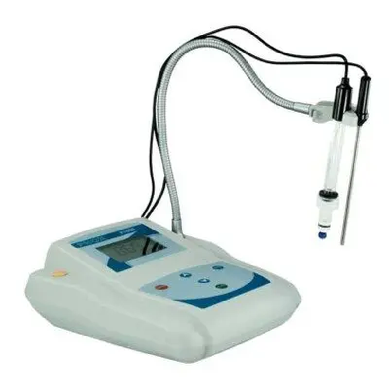 MEDIDOR DE pH DE BANCADA MICROPROCESSADO (pH 0-14), COM ELETRODO COMBINADO EM VIDRO, SUPORTE E ATC - PHOX