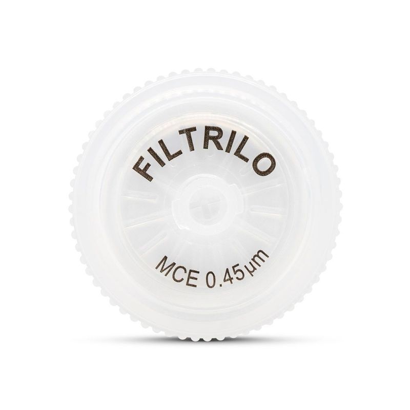 Filtro de seringa em MCE - Hidrofílico 0,45μm x 25mm - FILTRILO - EMB c/ 100 UND (ST)