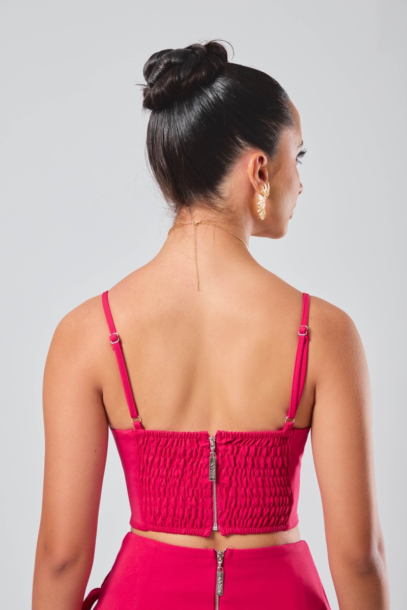 Blusa Corset Maju Rosa Magenta