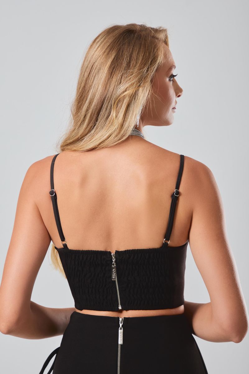 Blusa Corset Maju Preto