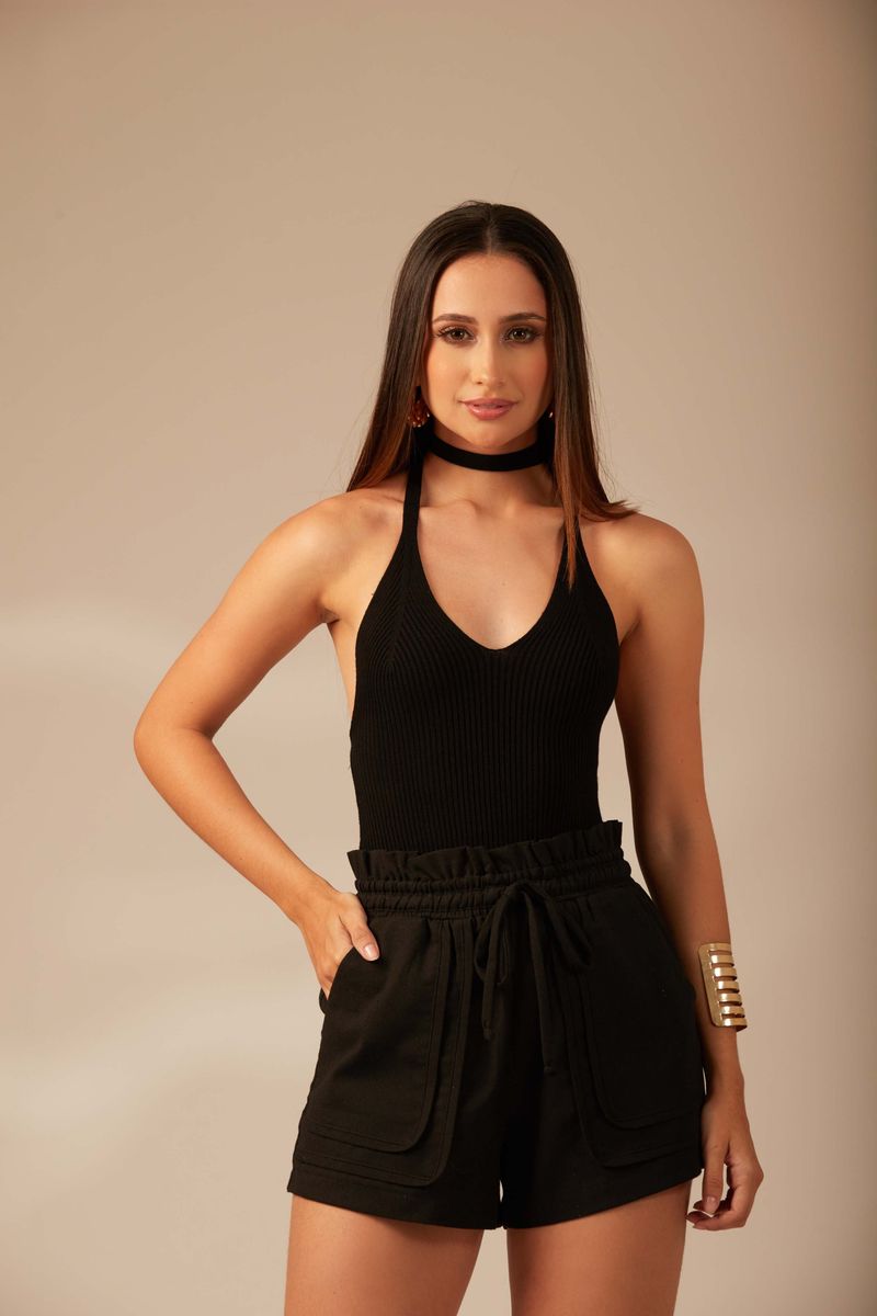 Body Tricot Drika Preto