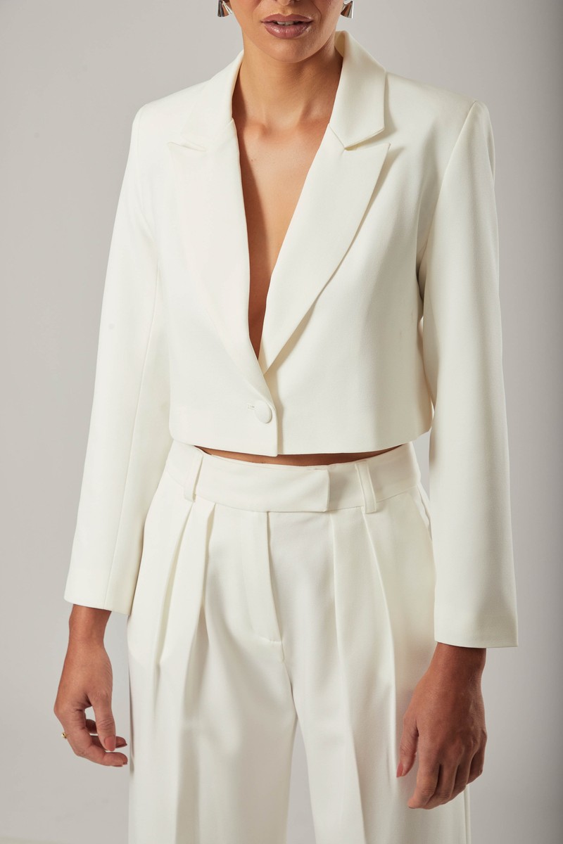 Blazer Alfaiataria Curto Antônia Off White