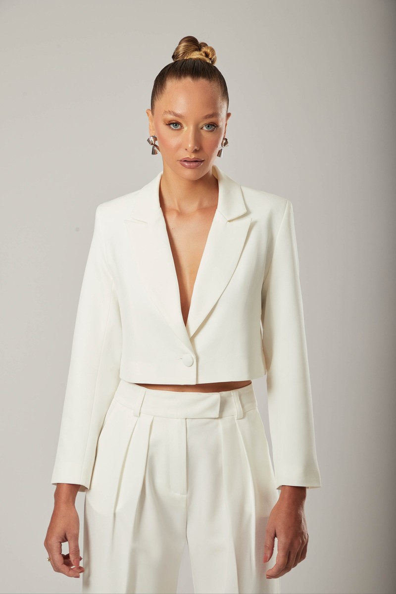 Blazer Alfaiataria Curto Antônia Off White