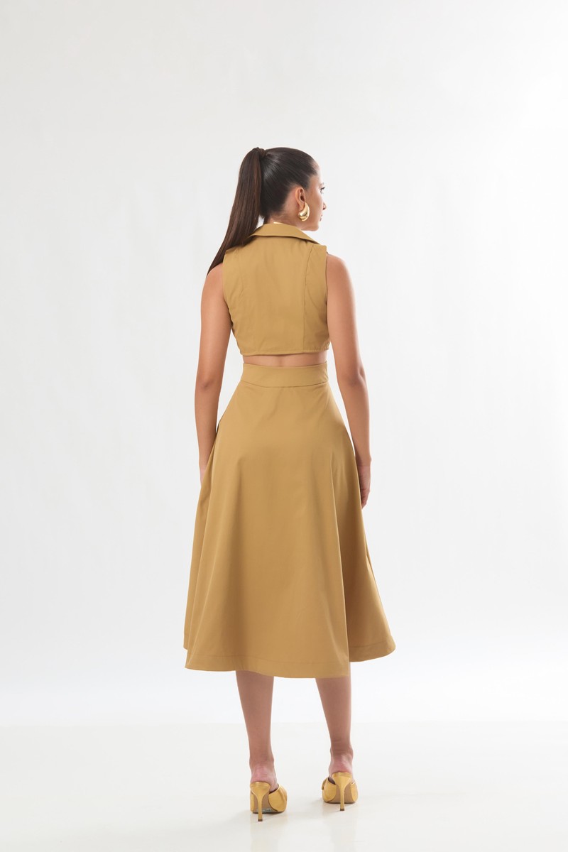 Vestido Áurea Bege Khaki