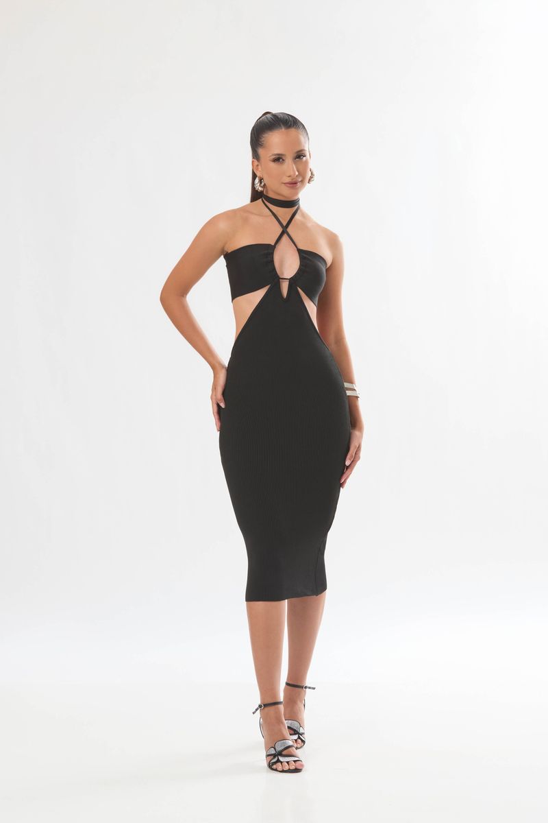 Vestido Tricot Iolanda Preto