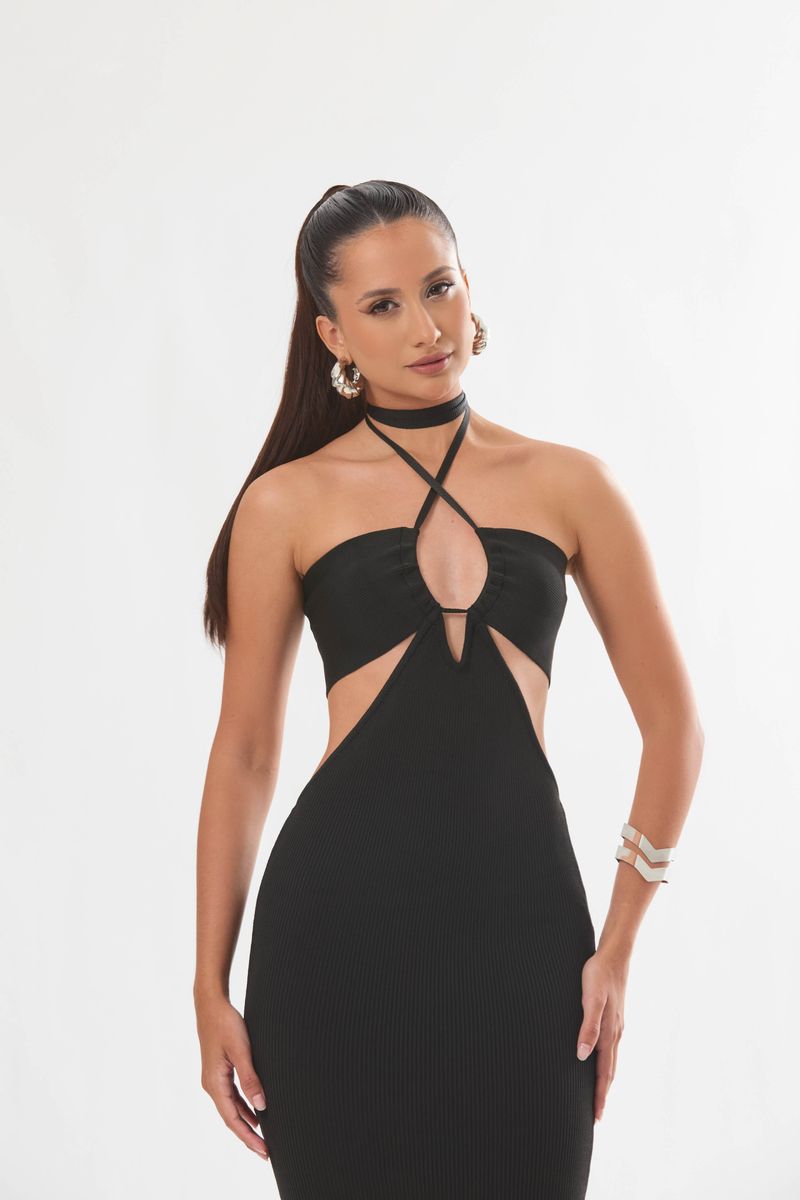 Vestido Tricot Iolanda Preto