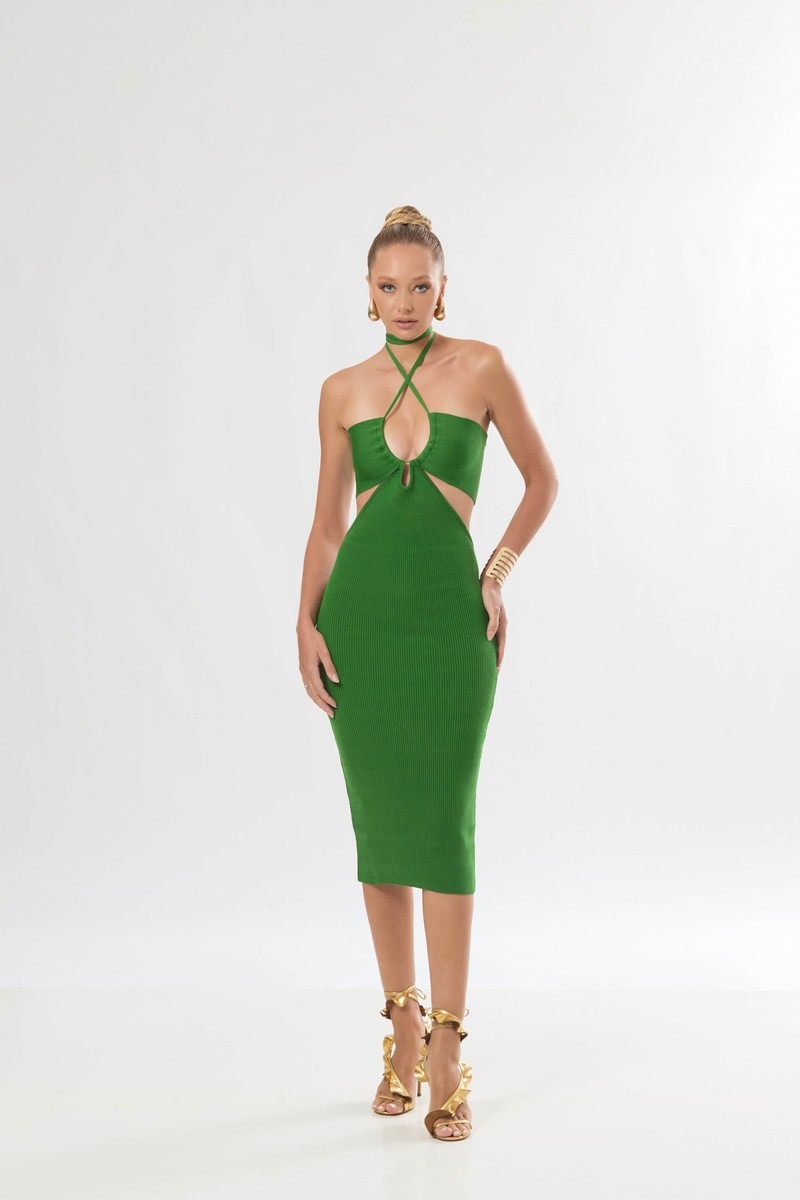 Vestido Tricot Iolanda Verde Taiti