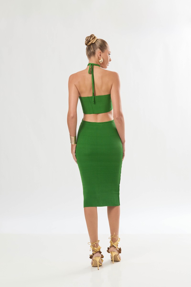 Vestido Tricot Iolanda Verde Taiti