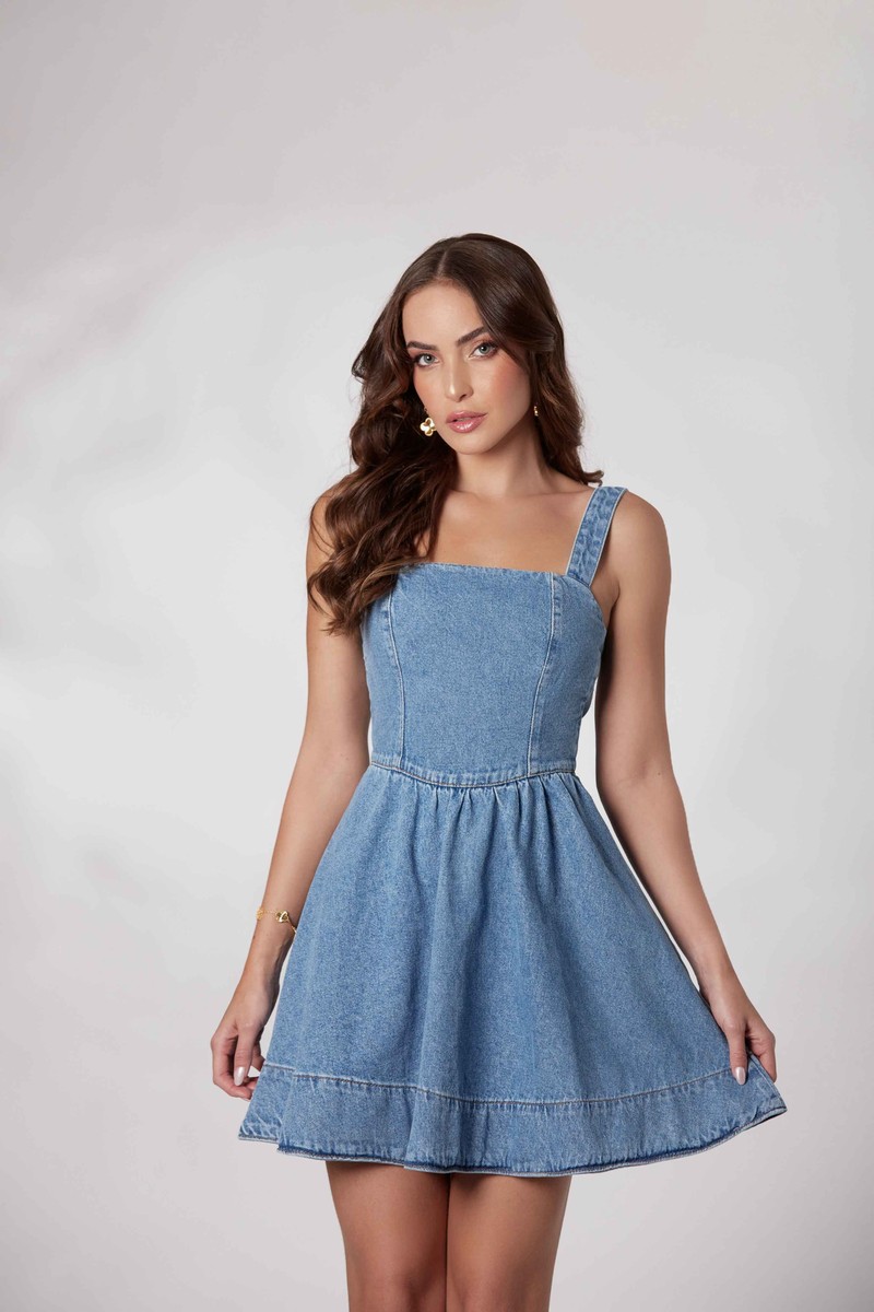 Vestido Verônica Jeans Média