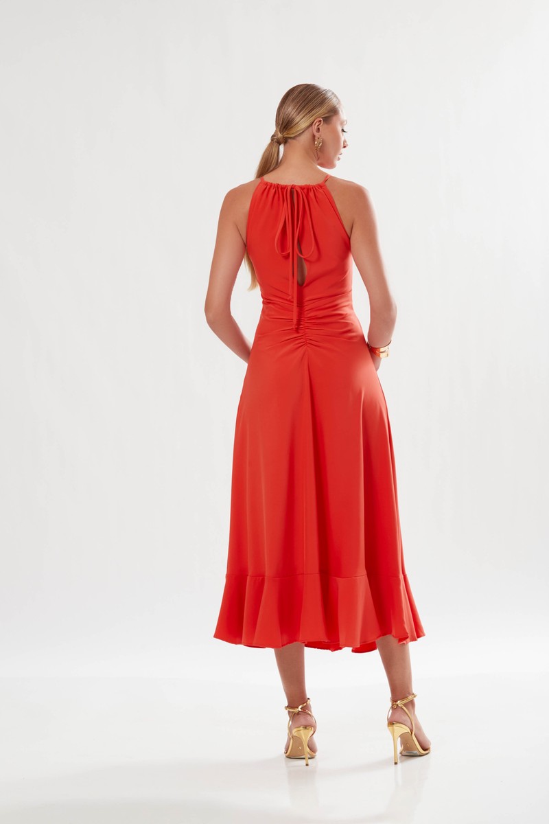 Vestido Penélope Vermelho Vibrante