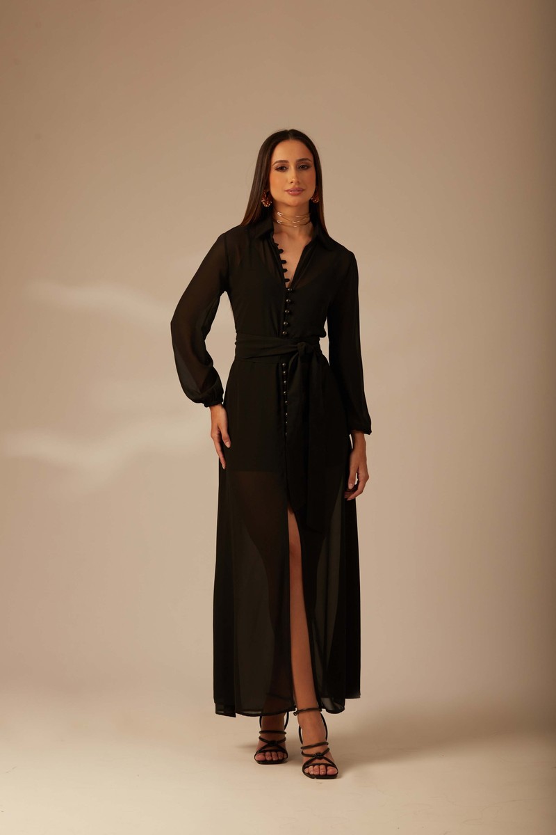 Vestido Chemise Nassau Preto