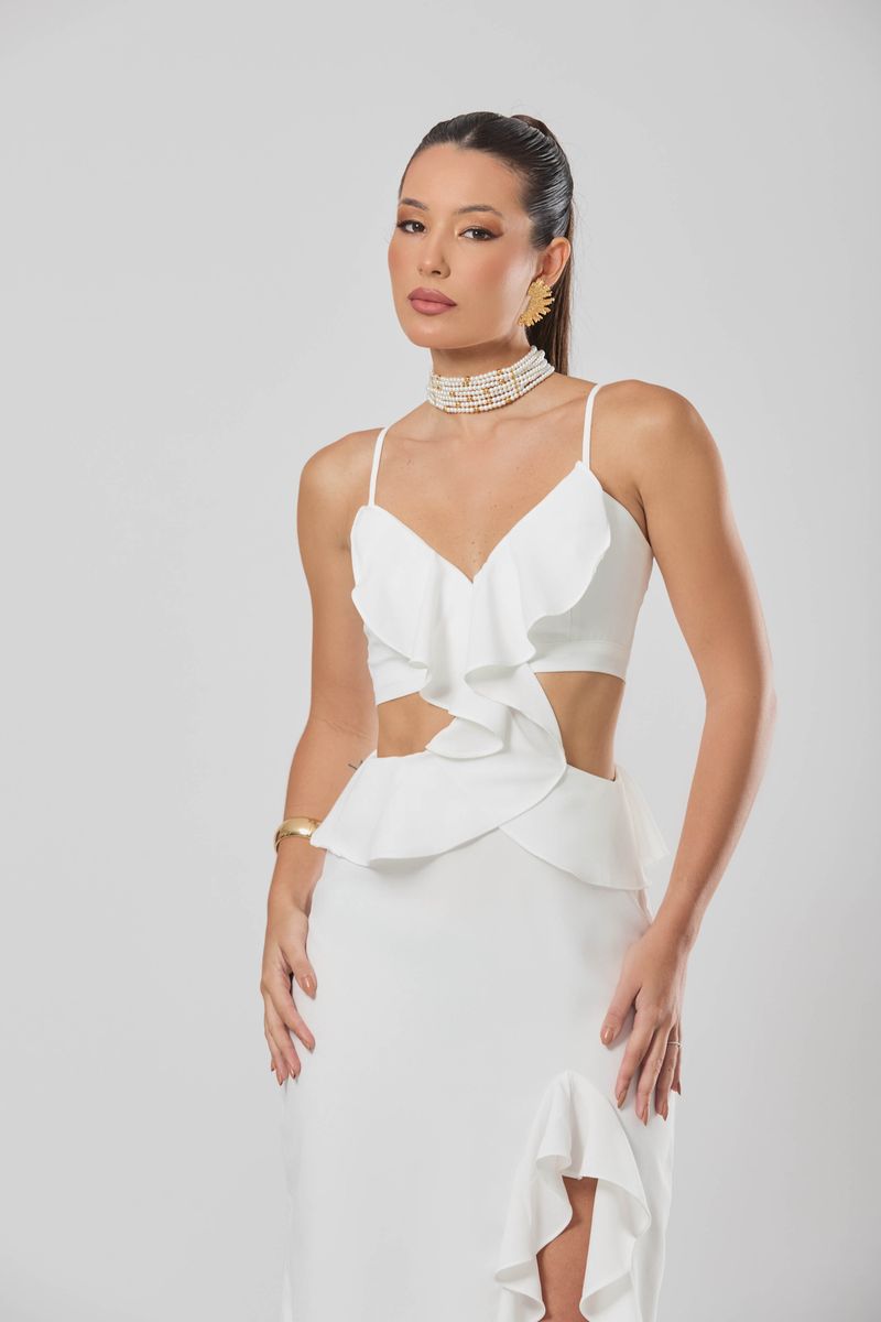 Vestido Ametista Off White