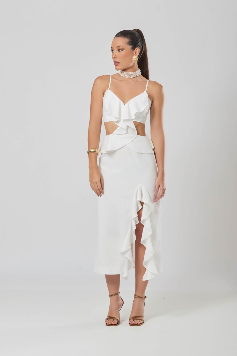 Vestido Ametista Off White