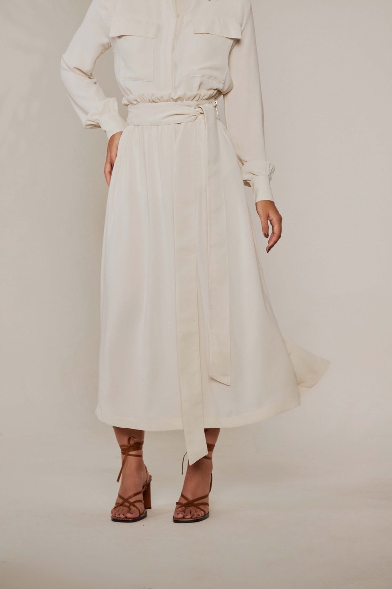 Saia Midi Aisha Off White