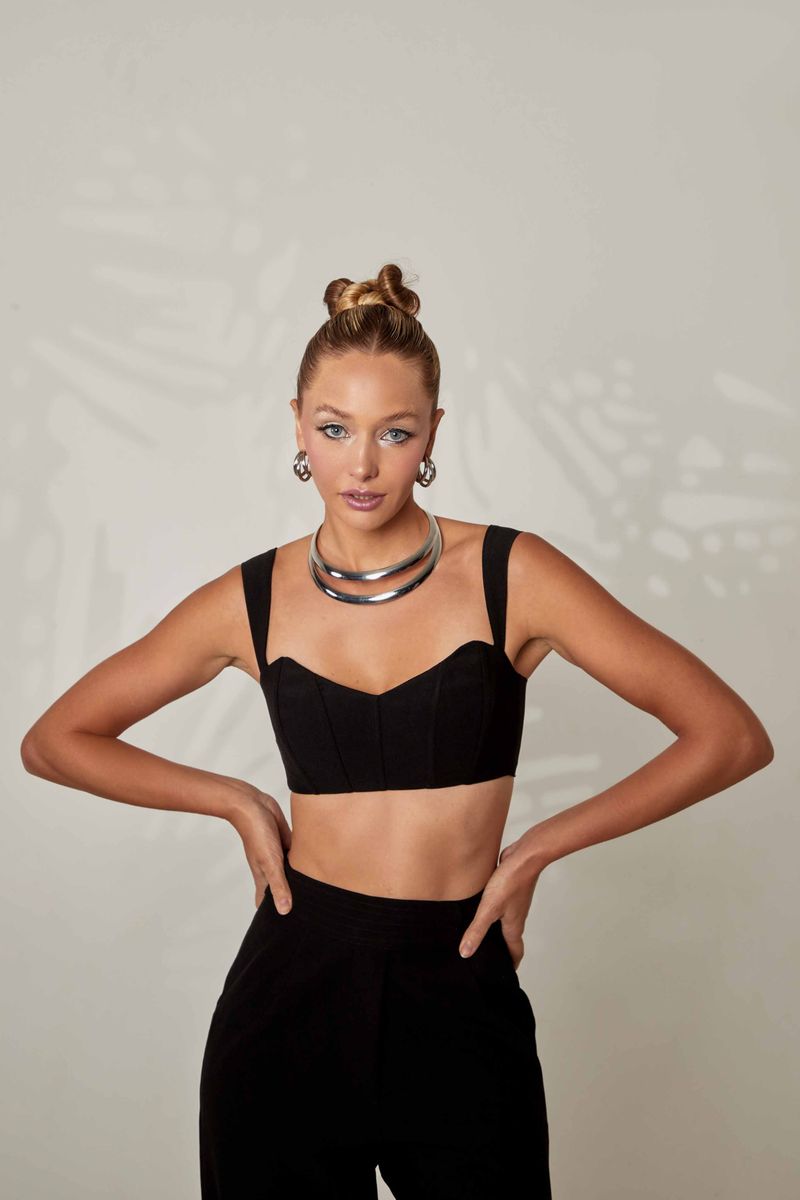 Cropped Arabela Preto