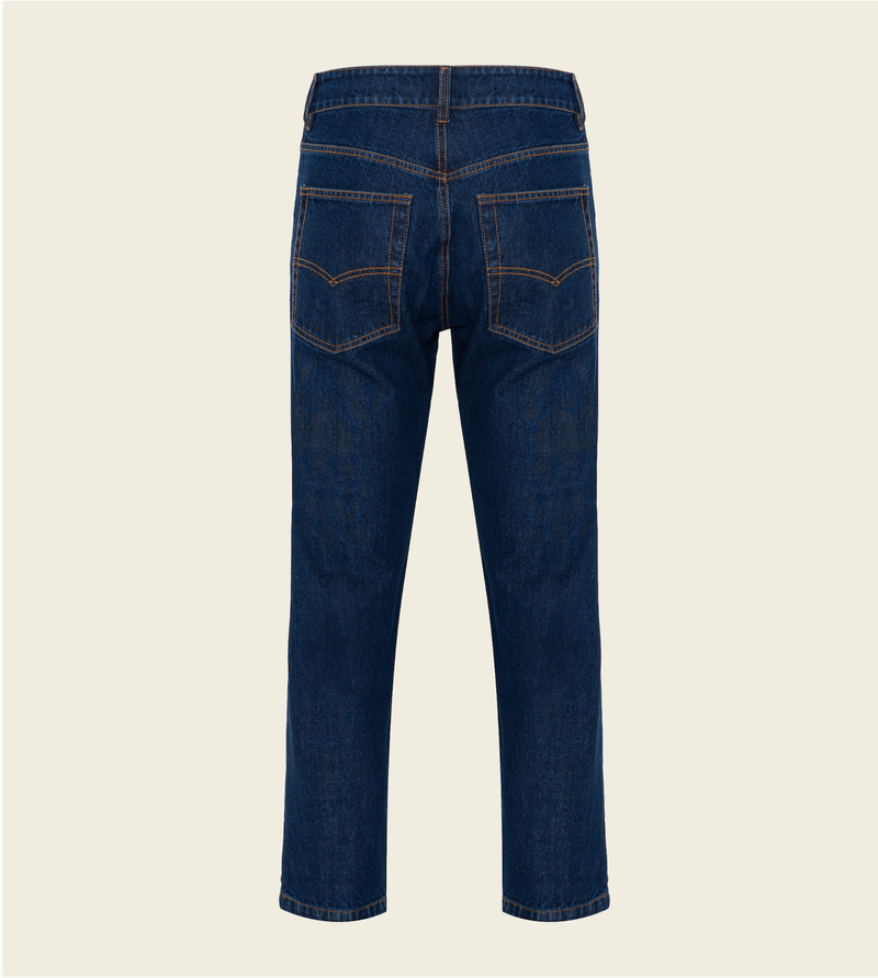 calça boa jeans escuro