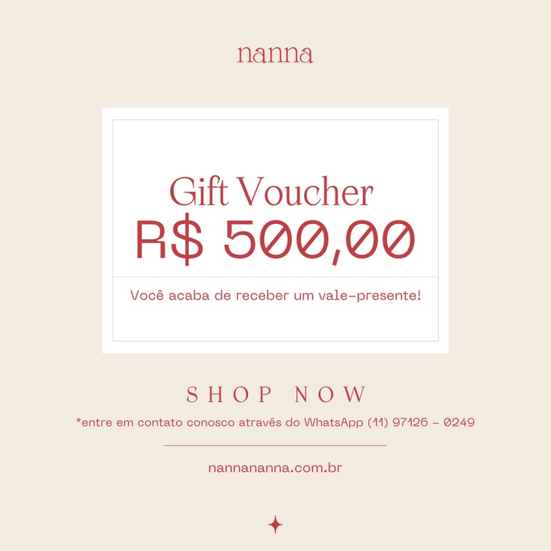 Gift Voucher R$ 500