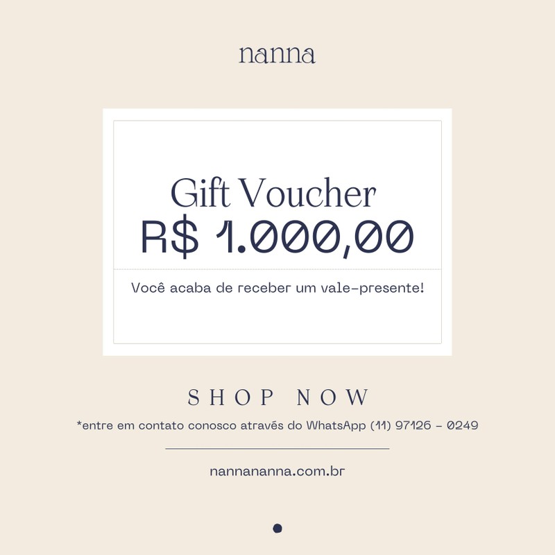 Gift Voucher R$ 1.000