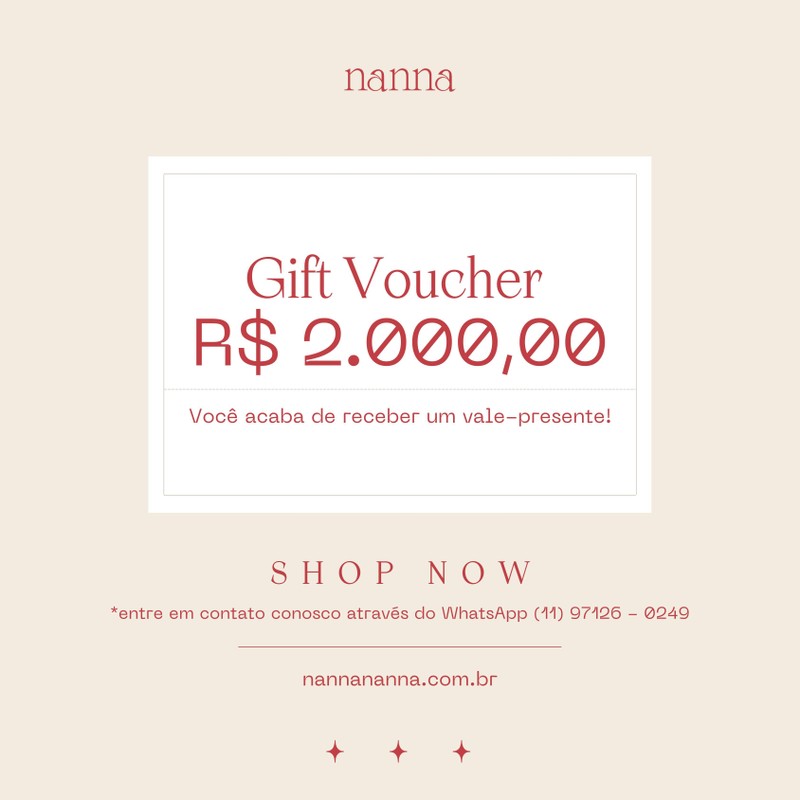 Gift Voucher R$ 2.000