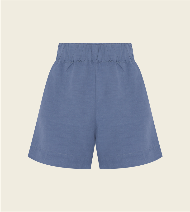 shorts onda azul noite