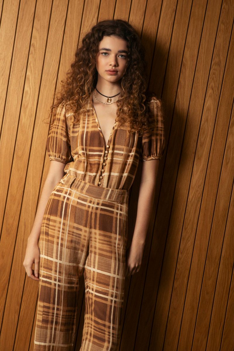calça chess caramelo