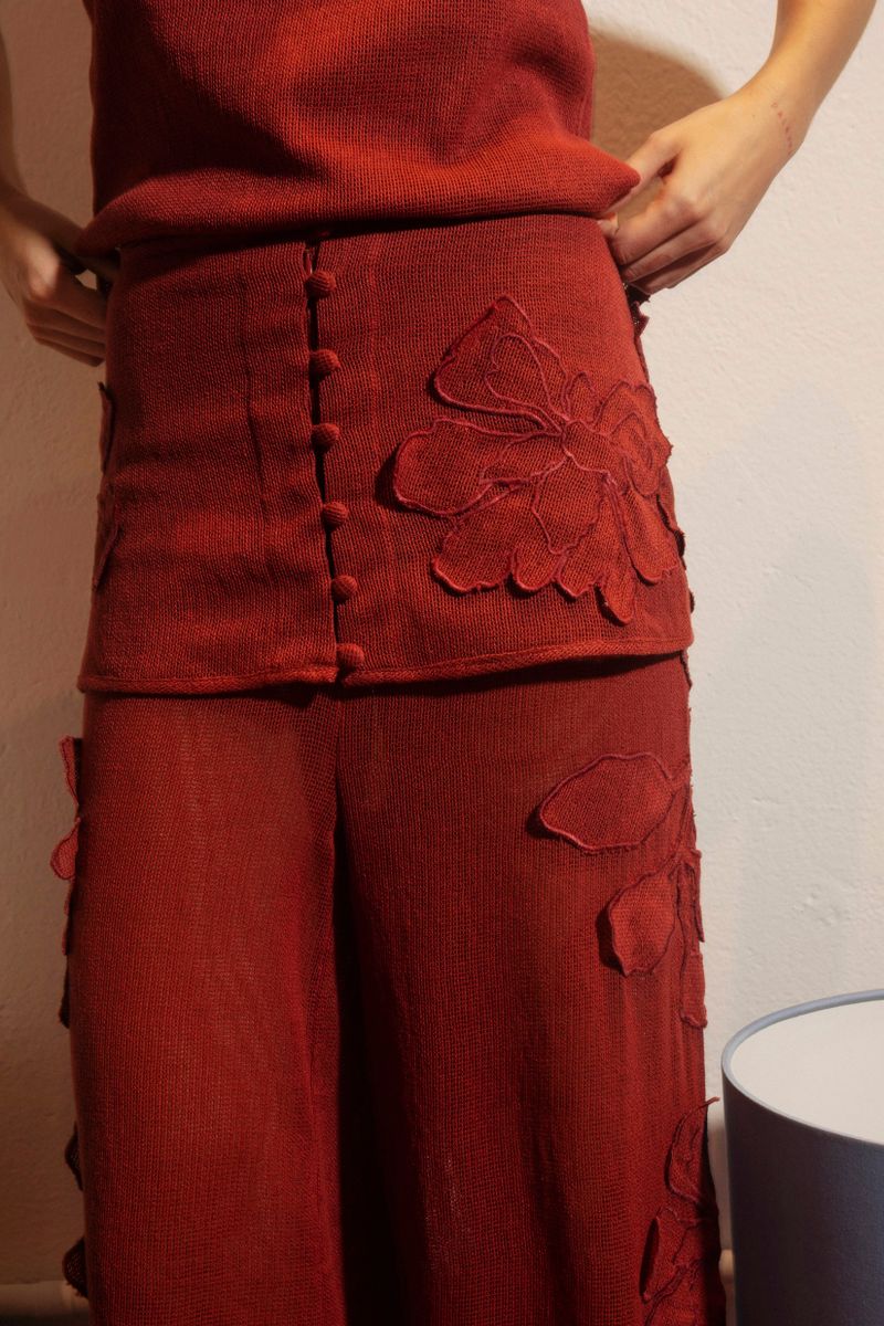 calça bliss bordô
