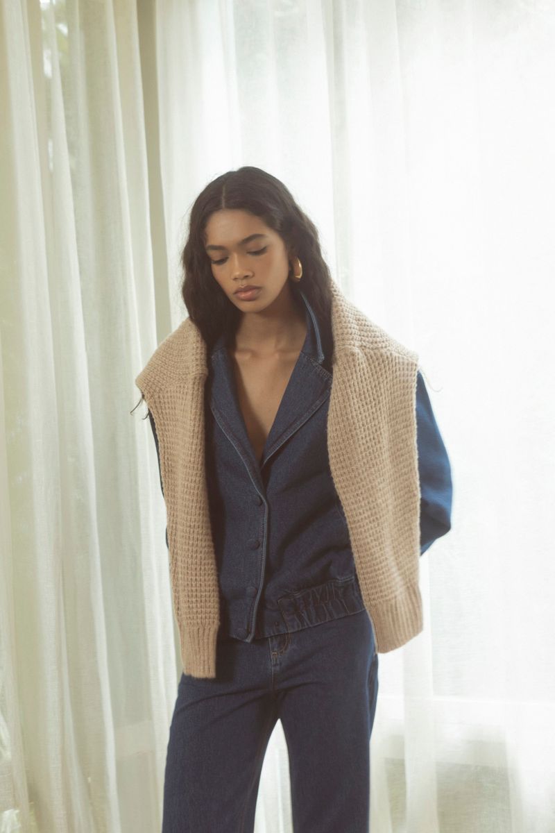 bomber perfeita jeans escuro
