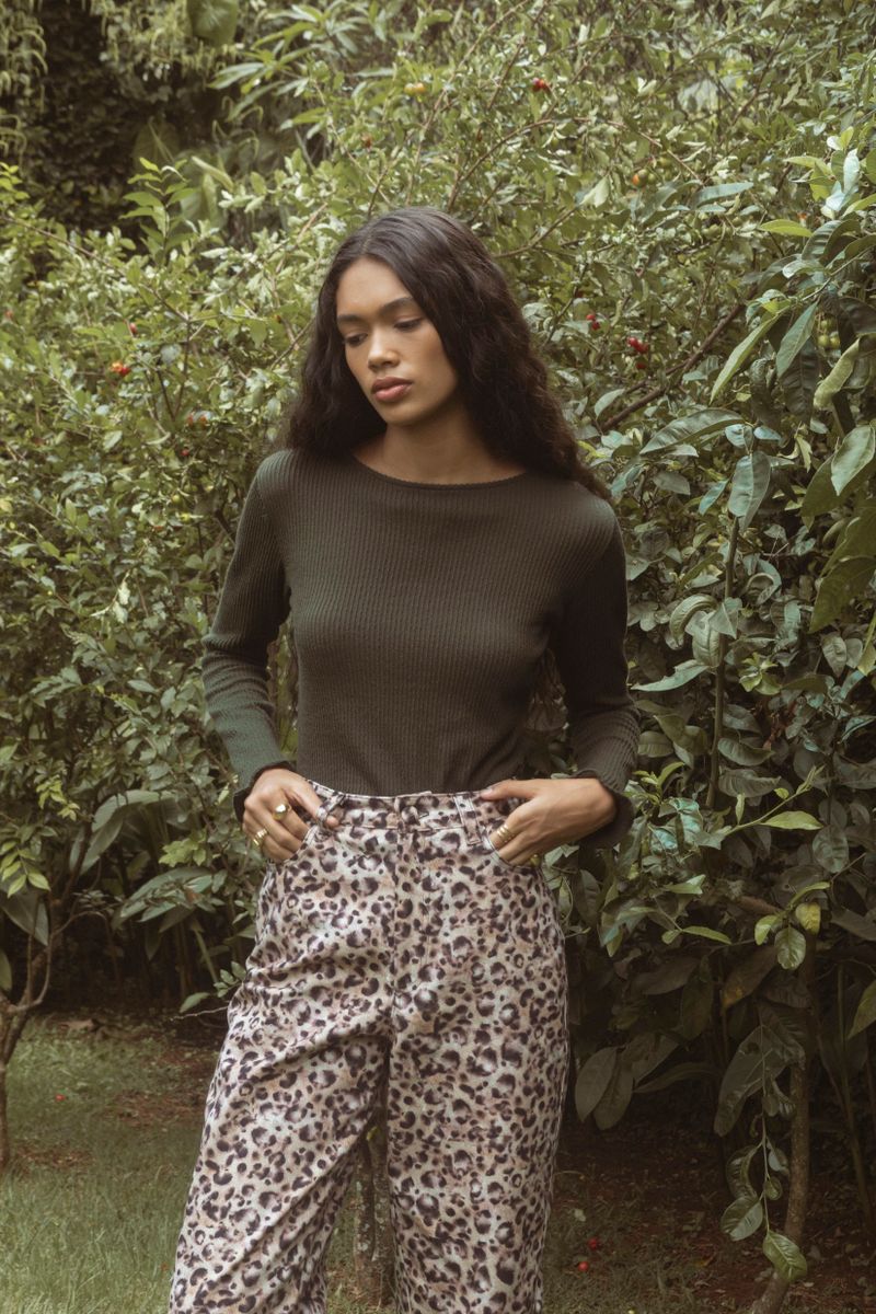 blusa manga longa alvorada ardósia