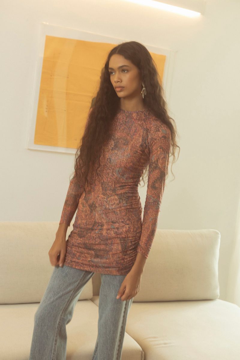 vestido tule caxemira