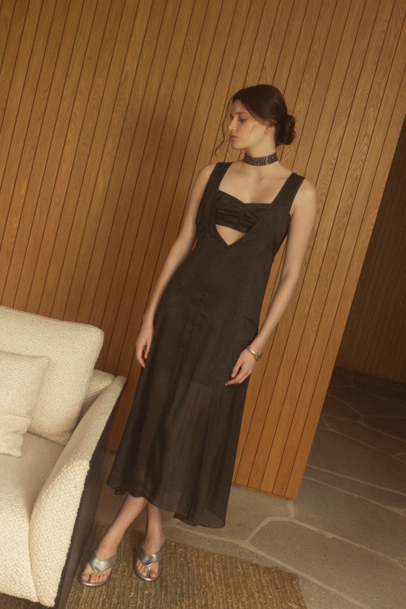 Vestido Éter Ardósia