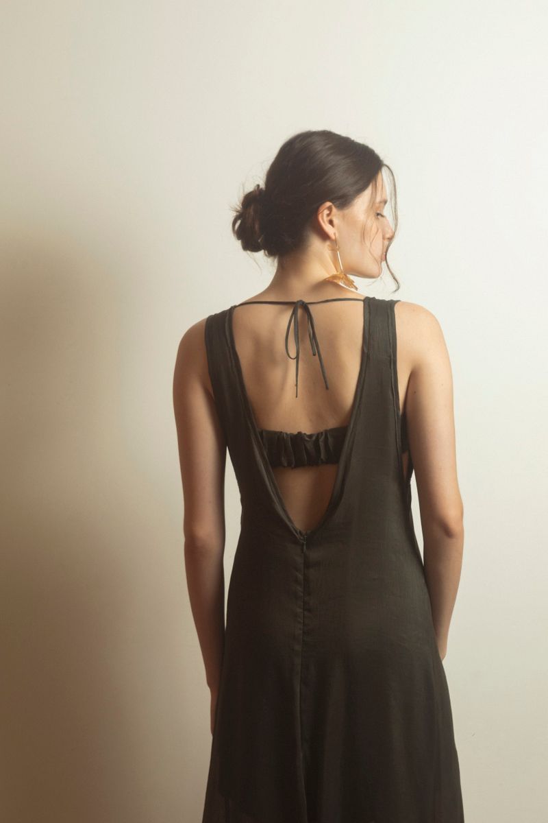 Vestido Éter Ardósia