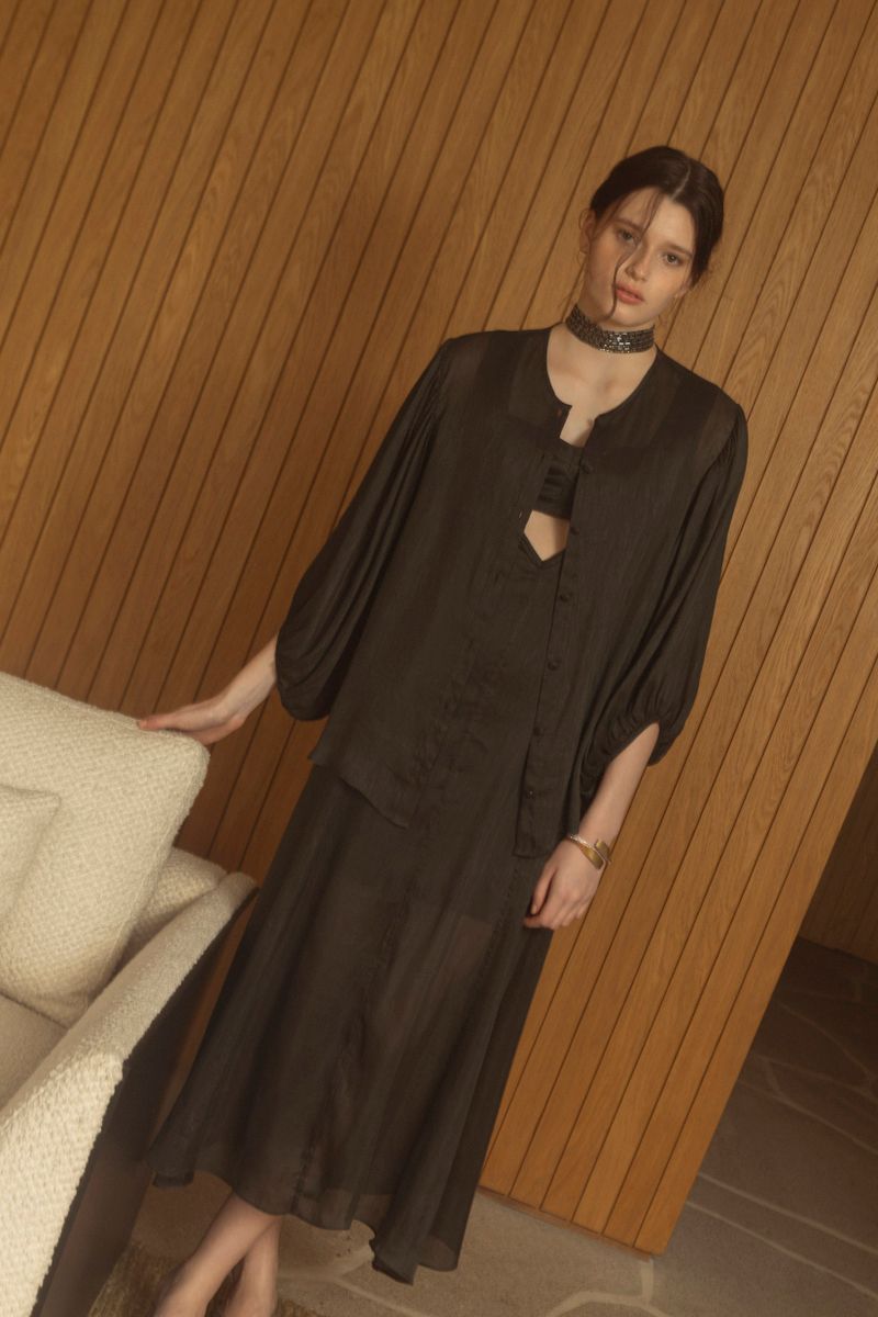 Vestido Éter Ardósia
