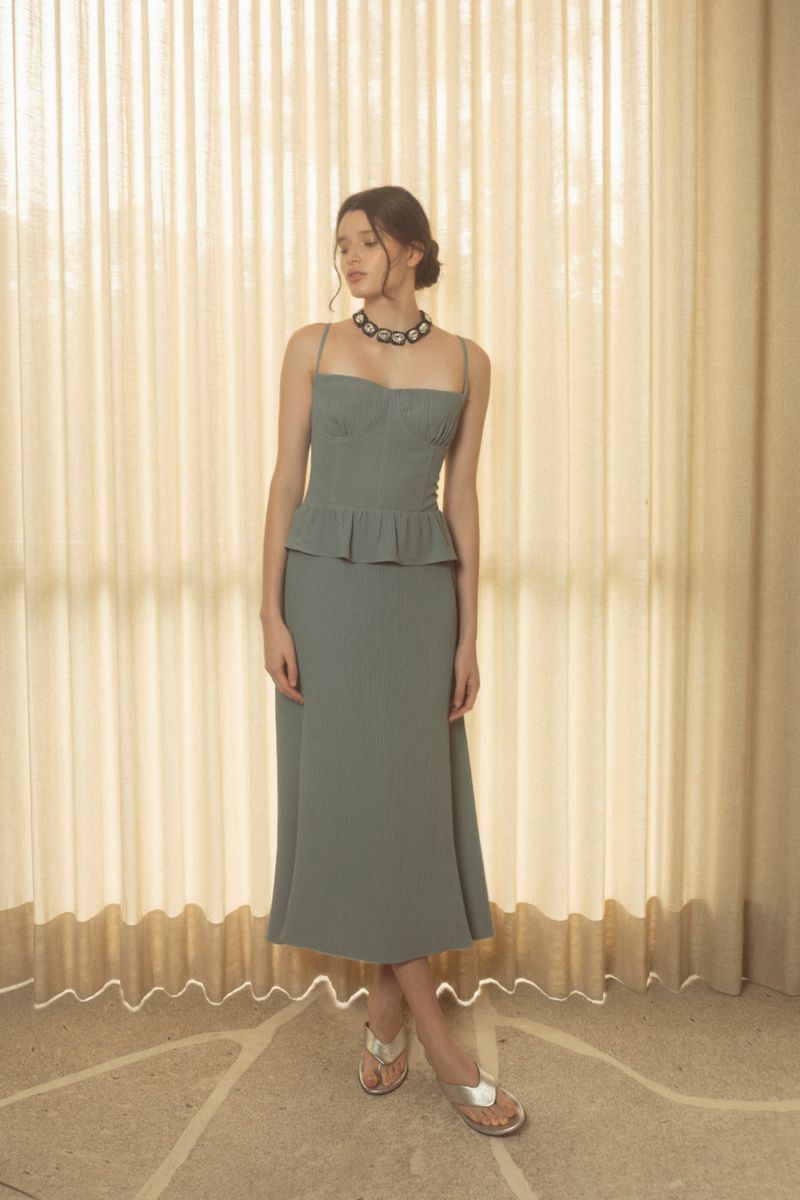 Vestido Midi Sublime Azul Céu