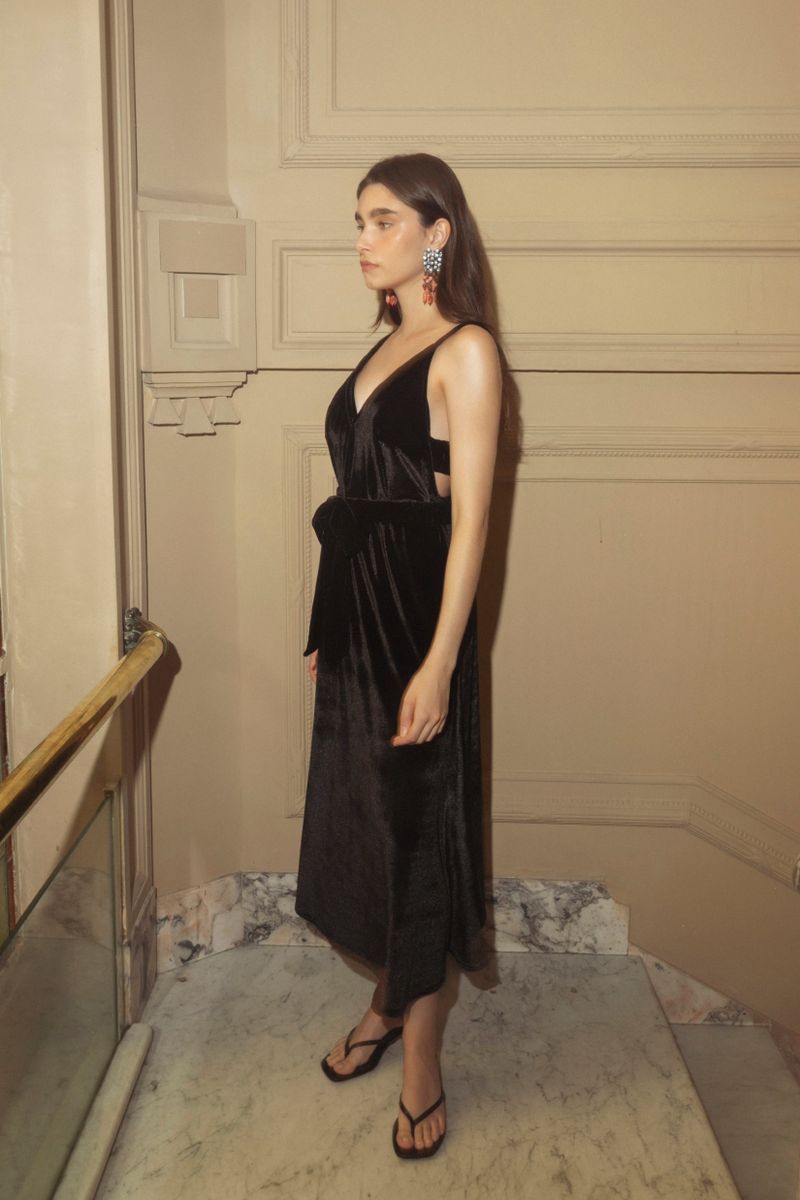 vestido veludo