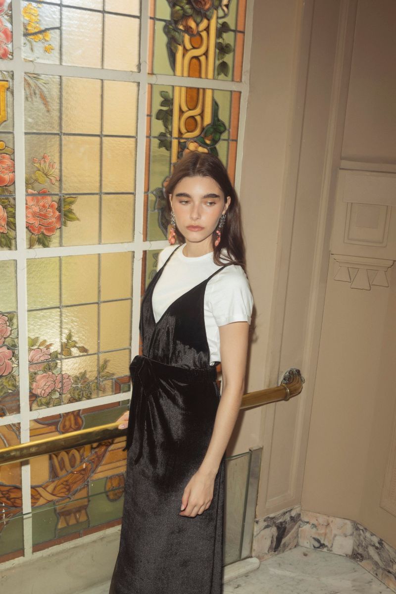 vestido veludo
