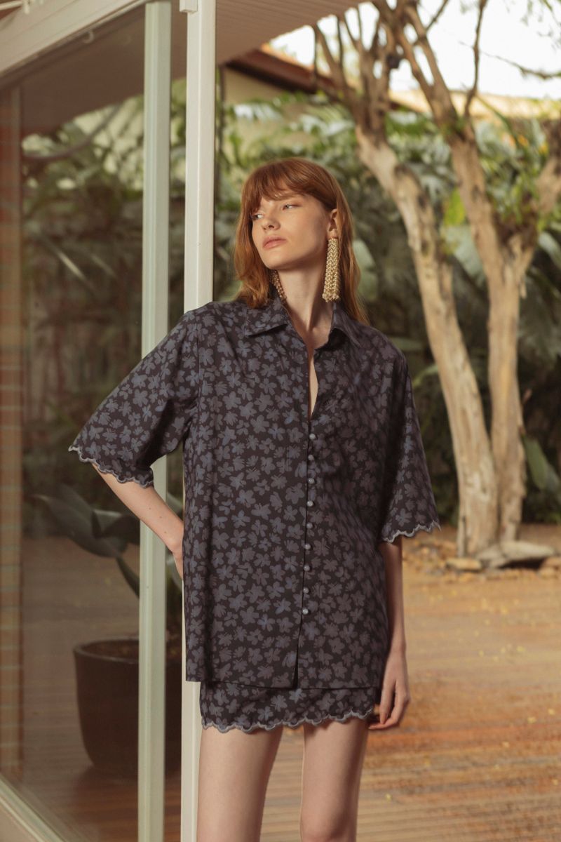 camisa bosque azul