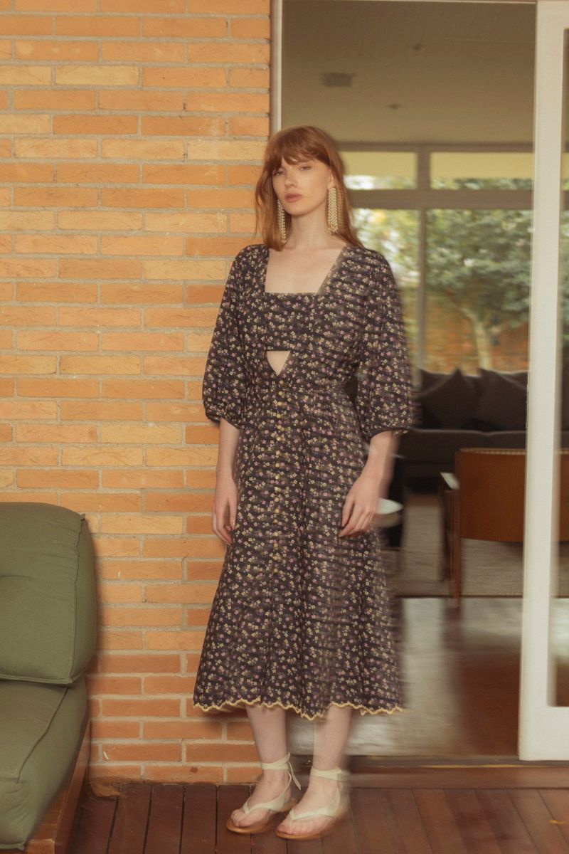 vestido bosque colorido