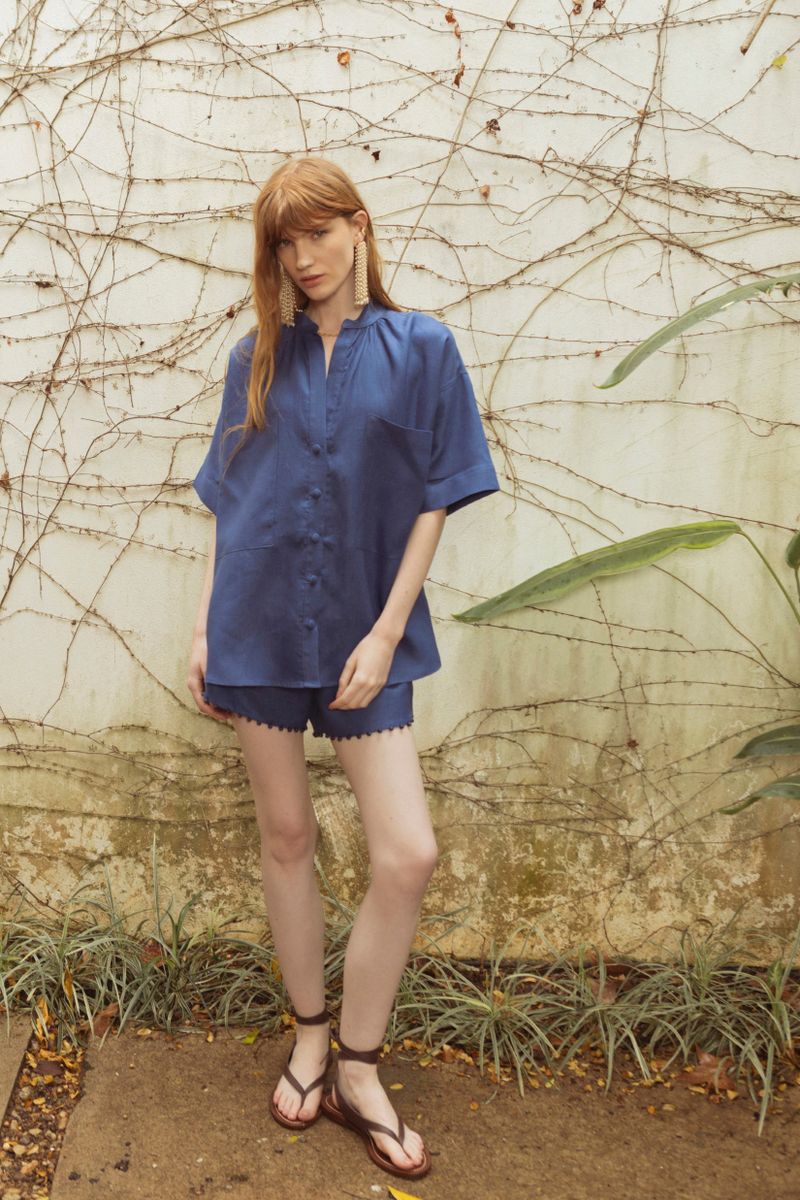 camisa prado azul